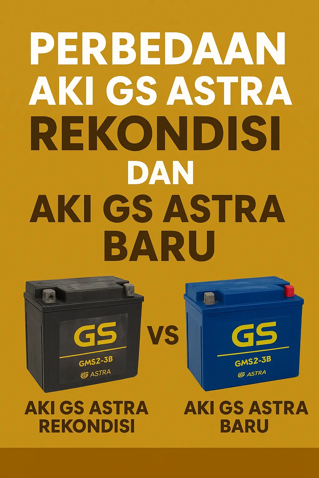 Perbedaan Aki GS Astra Rekondisi dan Aki GS Astra Baru
