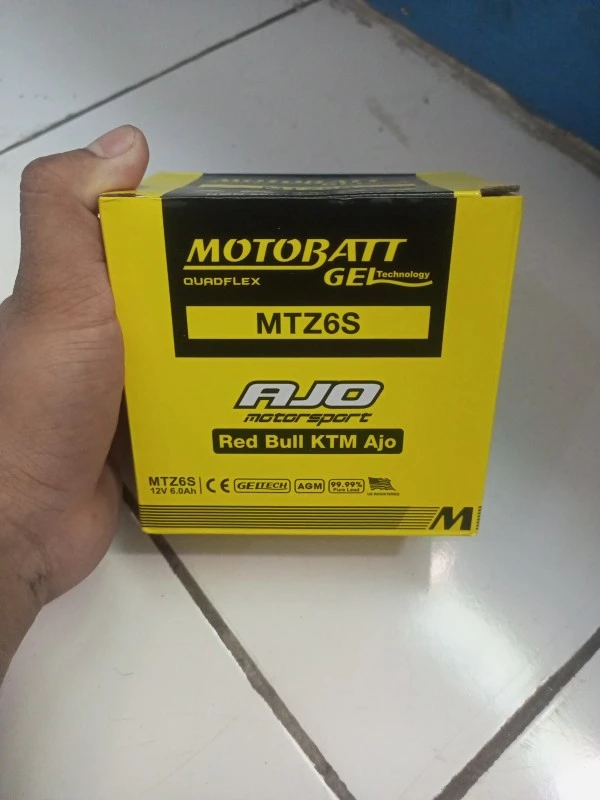 Motobatt MTZ6S – Aki Motor Gel AGM, Tahan Lama & Starter Kuat
