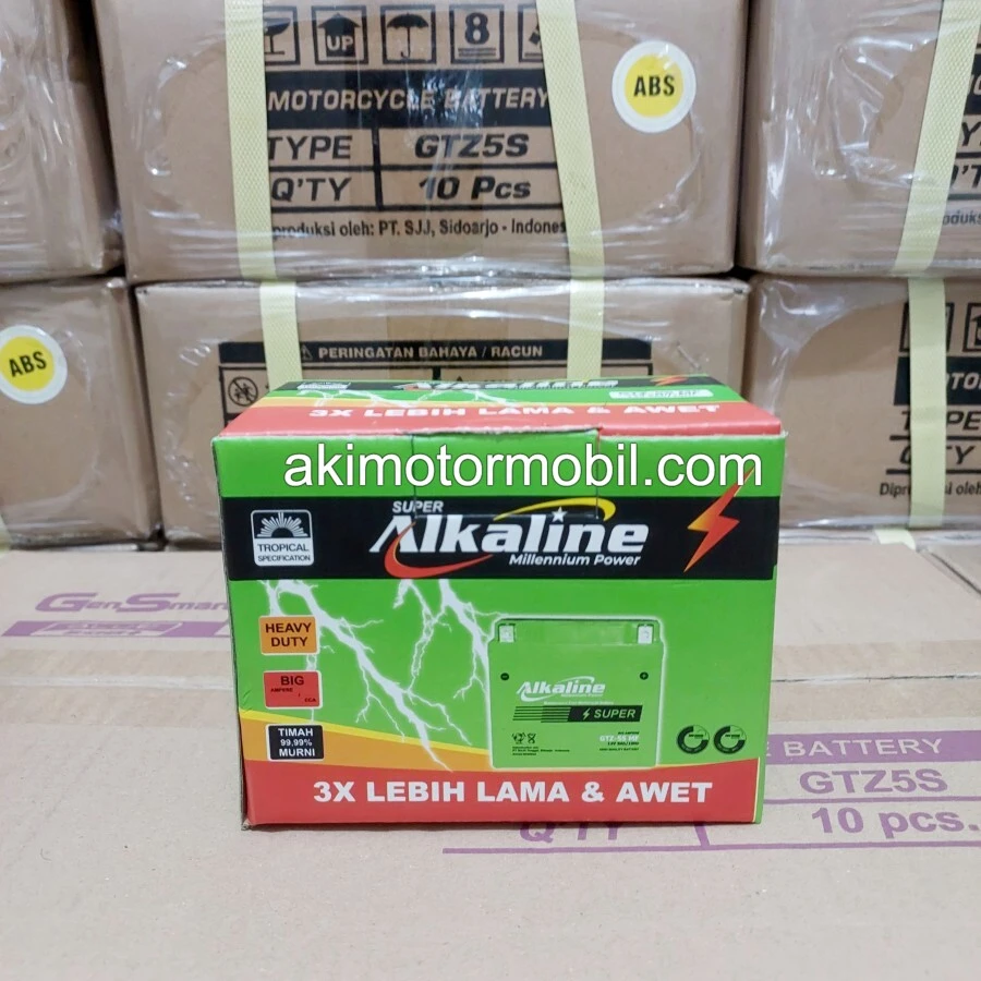 Aki Motor Mio J, Mio GT, Xeon Alkaline GTZ5S Aki Kering Jaminan Original 100%