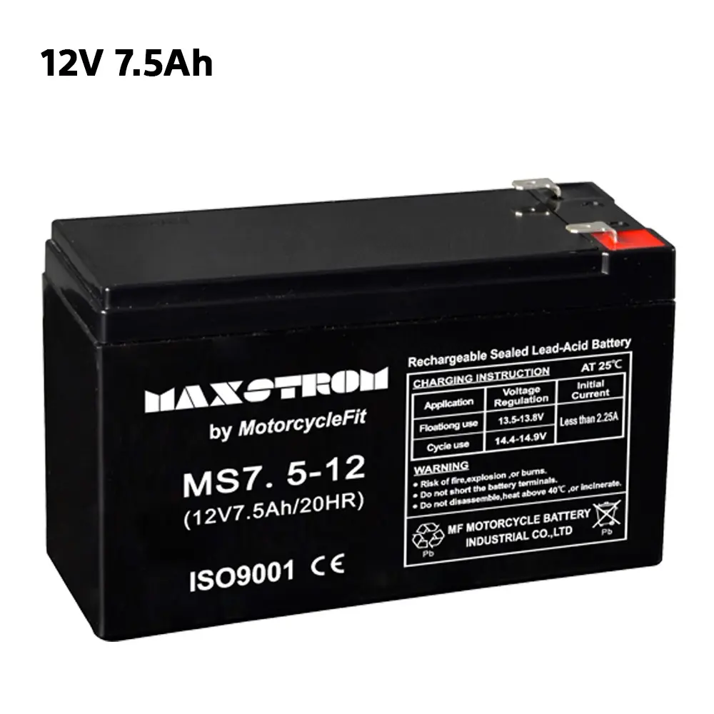 Maxstrom 12V 7.5Ah – Aki Berkualitas untuk UPS, Alarm, dan Perangkat Elektronik Anda